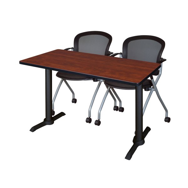 Cain Rectangle Tables > Training Tables > Cain Training Table & Chair Sets, 48 X 24 X 29, Cherry MTRCT4824CH23BK